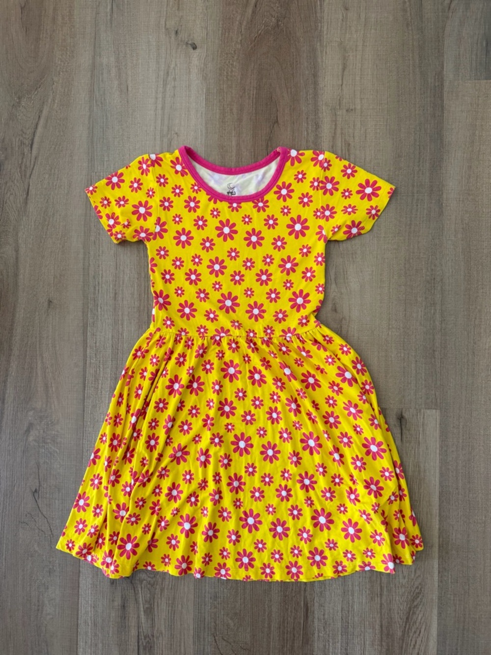 Gigi’s Closet Girls' Yellow & Pink Floral Bamboo Dress